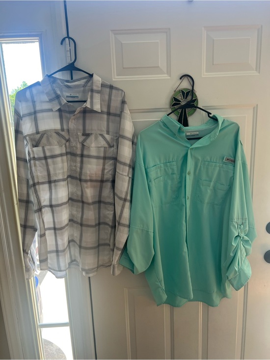 Columbia Other - Columbia Mens' Mint Green Button-Front Sun Shirt